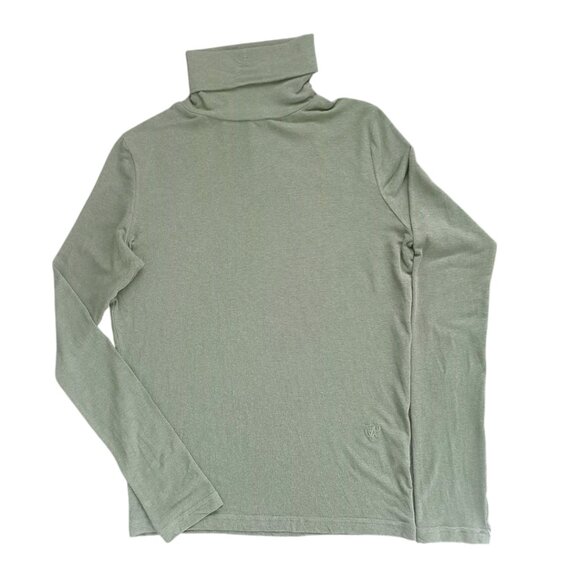 Mijeong Park Olive Green Women’s Top – Long Sleeve Turtleneck Tee, Size S - Picture 7 of 8
